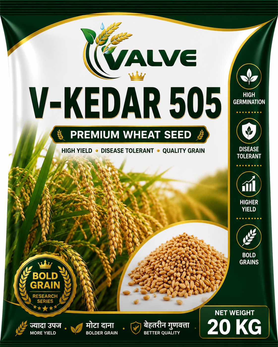 Research Wheat Seed V-KEDAR 505